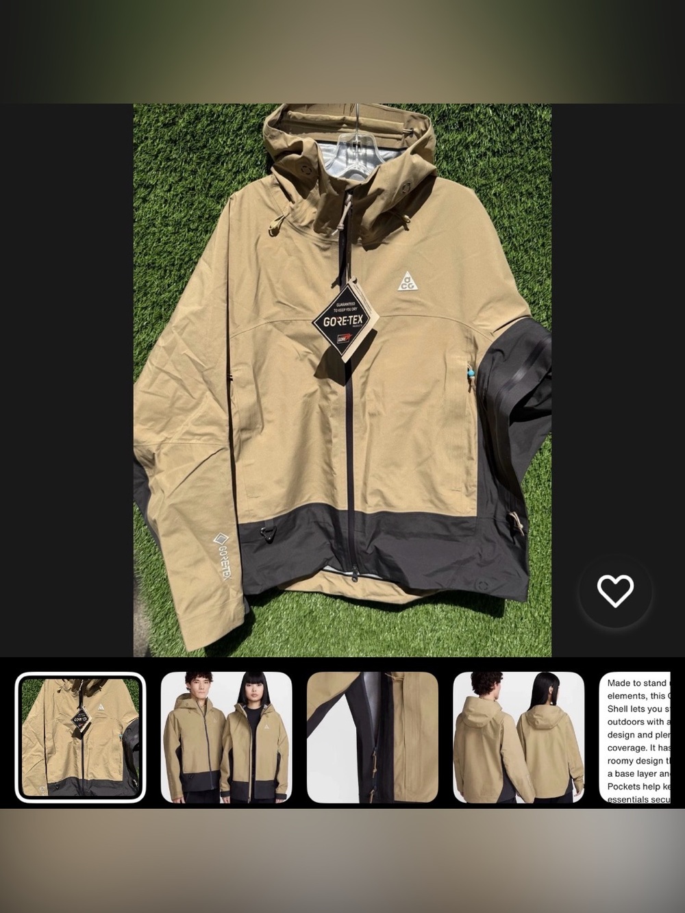 Nike ACG Men's ACG Misery Ridge Storm-FIT ADV GORE-TEX Oversized Jacket | Small